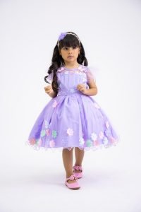 Vestido Marie Jardim Encantado Isis Luxinho Lilas