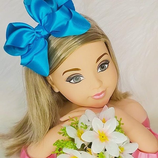 Laço Belli  Bico de Pato Azul Turquesa