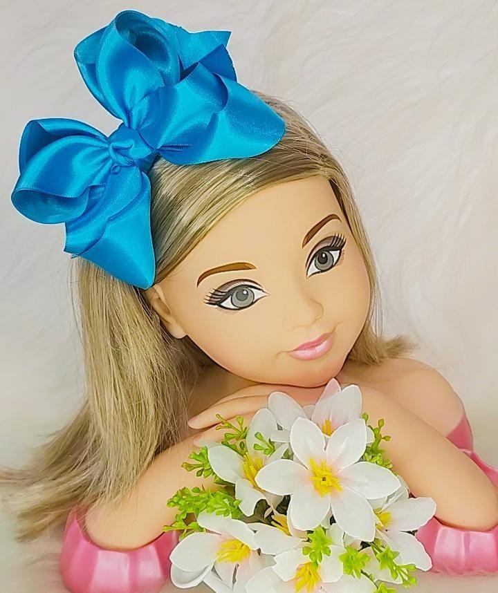 Laço Belli  Bico de Pato Azul Turquesa