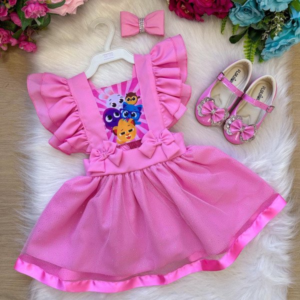 Romper/Vestido Princesa Belli Bolofofos – Bolo Fofos Rosa