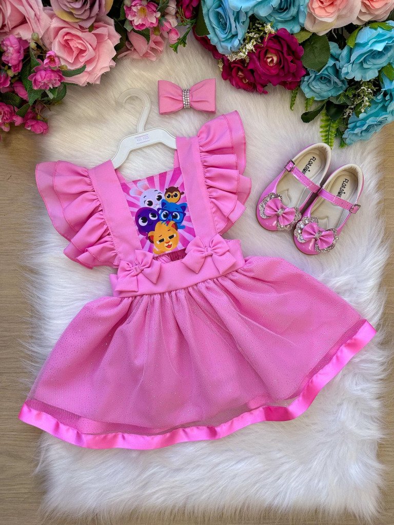 Romper/Vestido Princesa Belli Bolofofos – Bolo Fofos Rosa