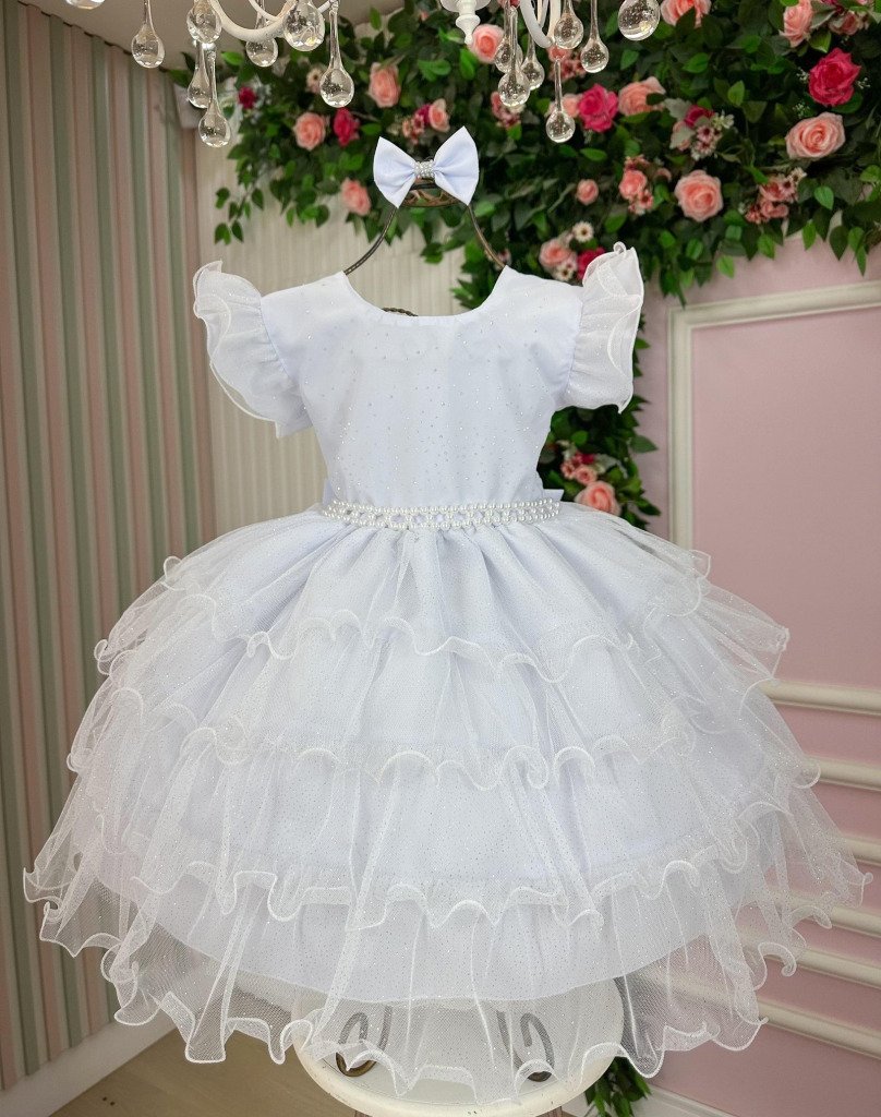 Vestido Ysa Kids Belinda Branco
