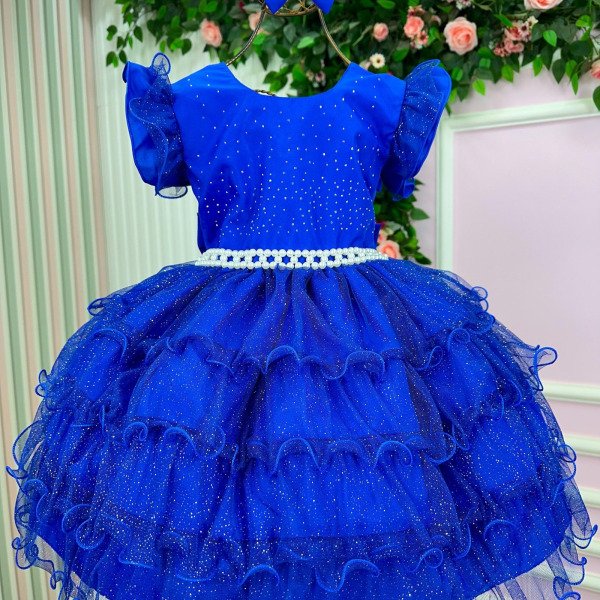 Vestido Ysa Kids Belinda Azul Royal