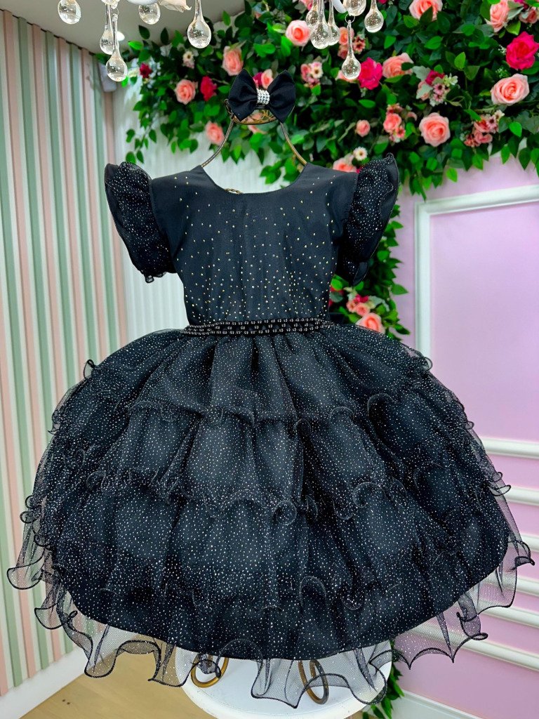 Vestido Ysa Kids Belinda Preto