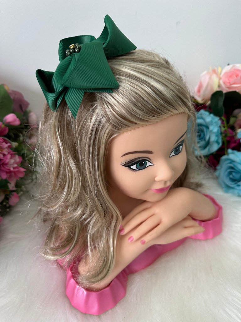 Laço Belli Strass Maria Alice Verde Bandeira