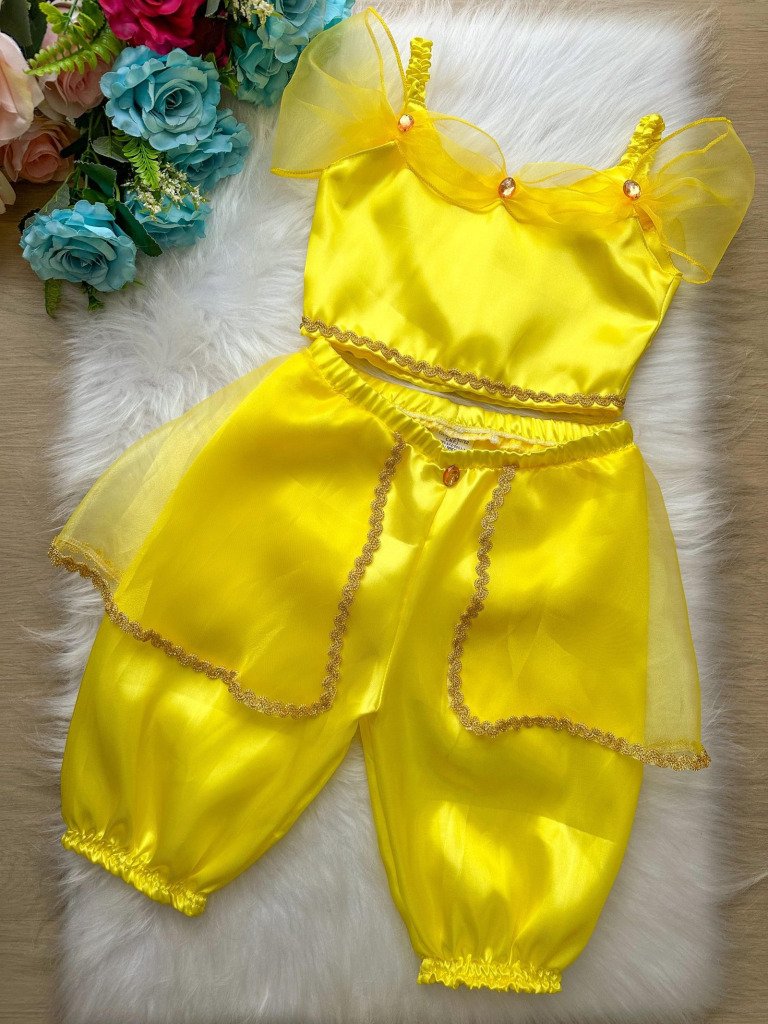 Fantasia Princesa Belli Princesa Jasmine Amarela