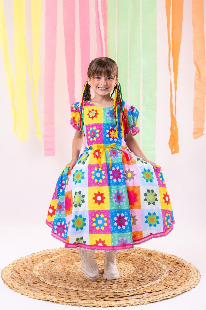 Vestido Marie Junino Luxo Quermesse Elegante Pink