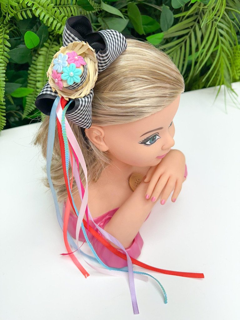 Tiara Belli Preto Xadrez Junino