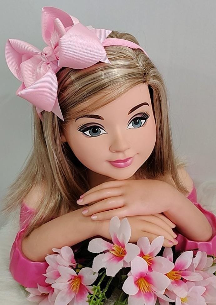 Tiara Belli Laço Rosa Bebe