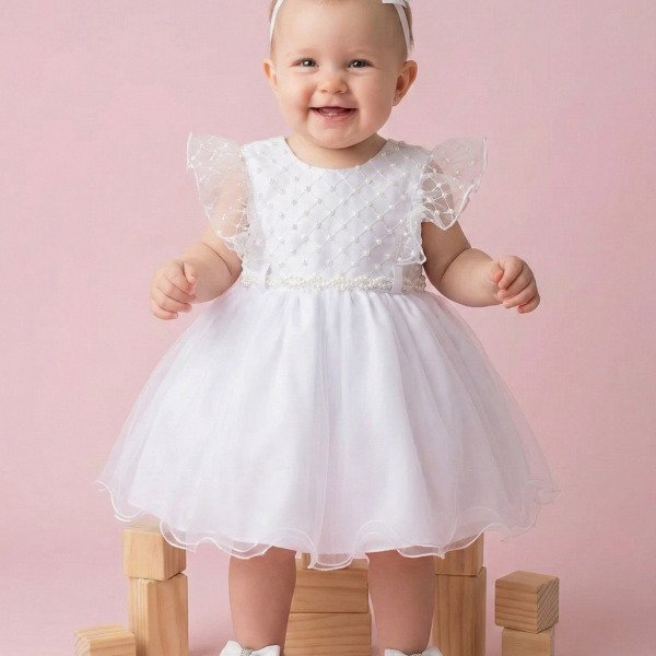 Vestido Menina Bonita Bebe Ana Carolina Branco