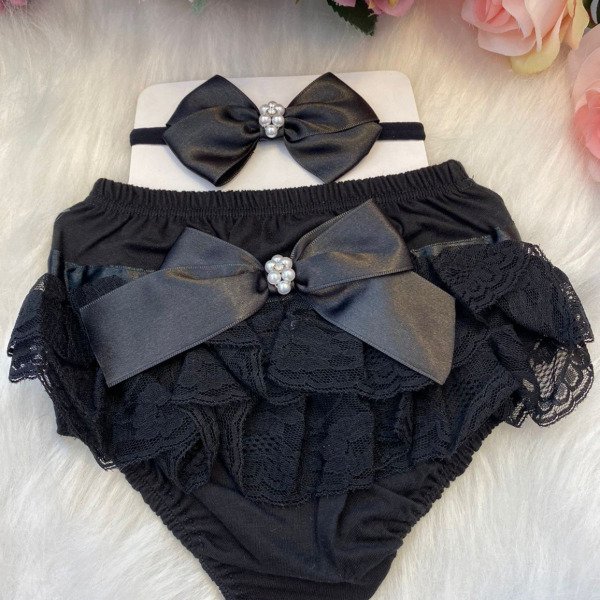 Kit Bunda Rica Preto/Calcinha