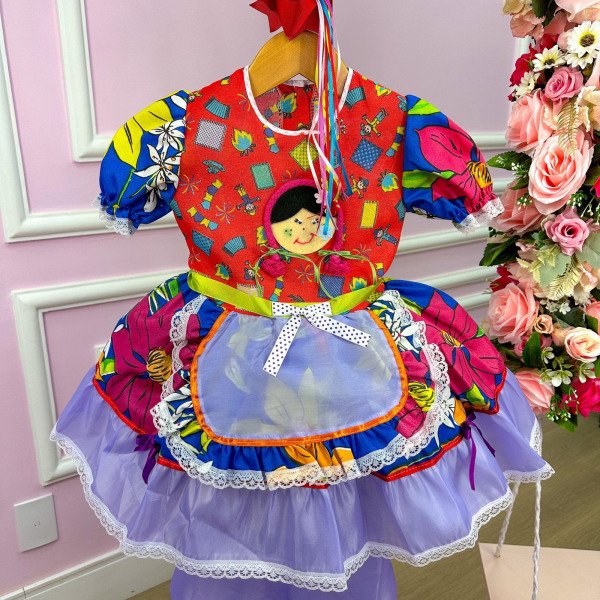Vestido Junino Boneca Catarina