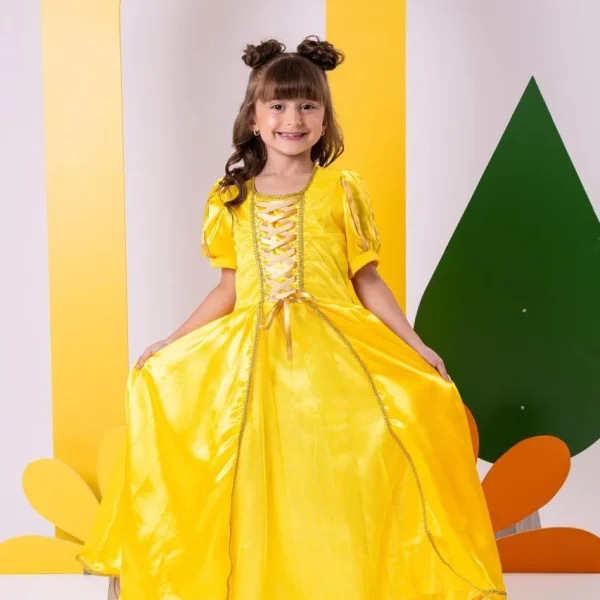 Fantasia Princesa Belli A Bela e a Fera Longa Modelo 3