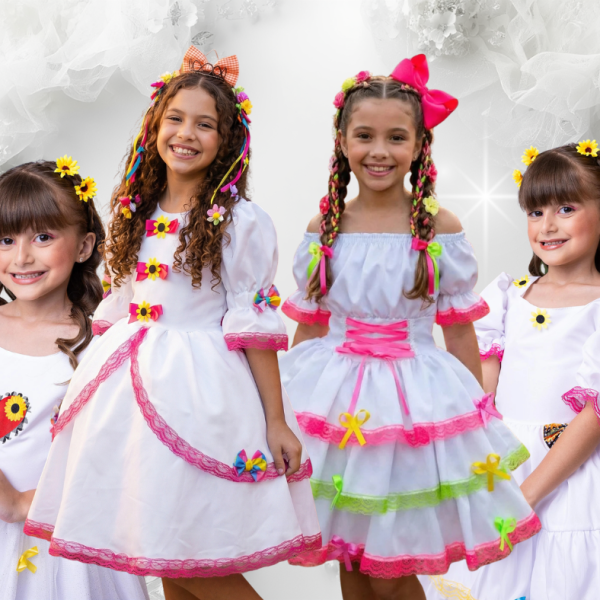 Vestido Junino Banana Club Luxo Noivinha