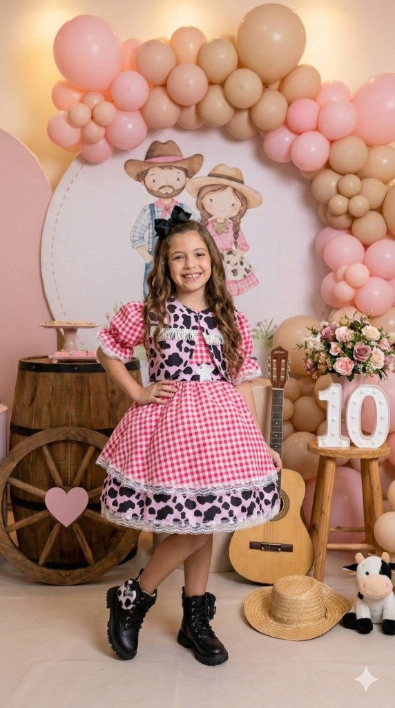 Vestido Junino Banana Club Encanto da Vaquinha – Boiadeira