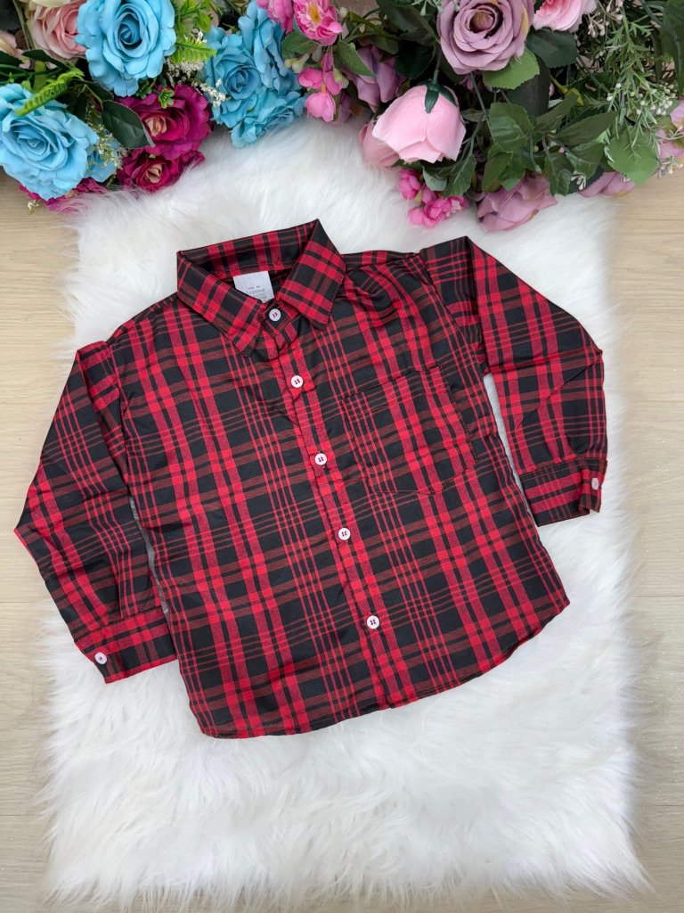 Camisa Xadrez Junina Luciano Vermelha