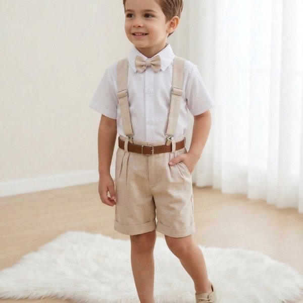 Conjunto Miss Cherry Social Linho Shorts Gustavo Modelo 2