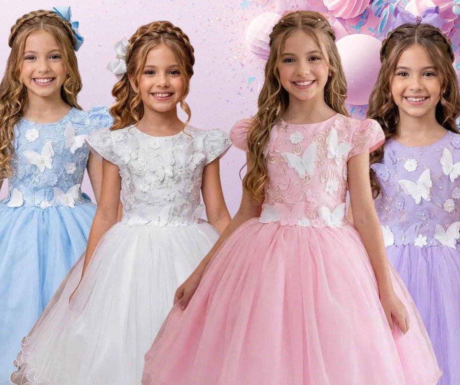 Vestido Marie Jardim Encantado Mel + Saiote