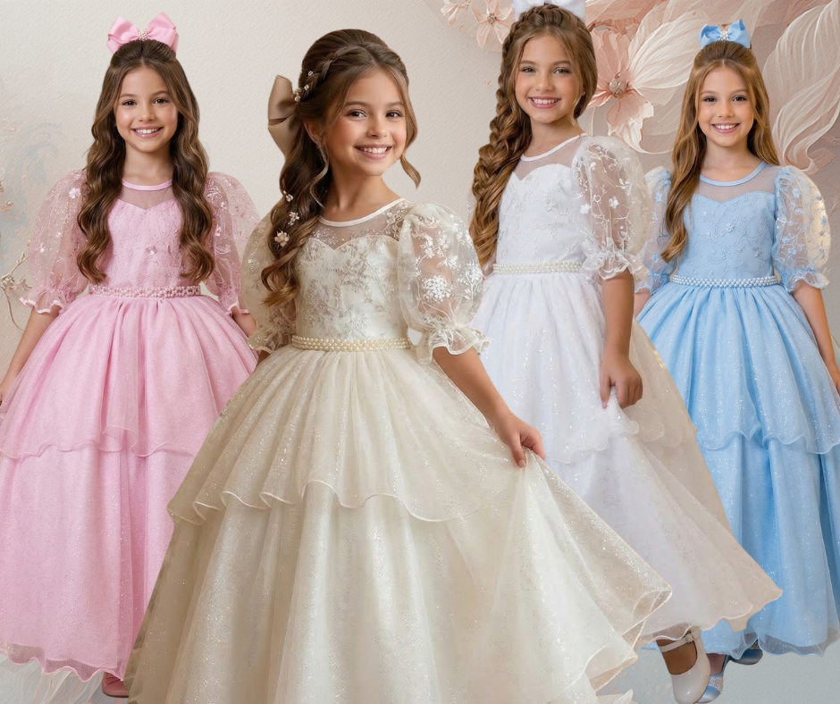 Vestido Bella Child Longo Eva + Saiote