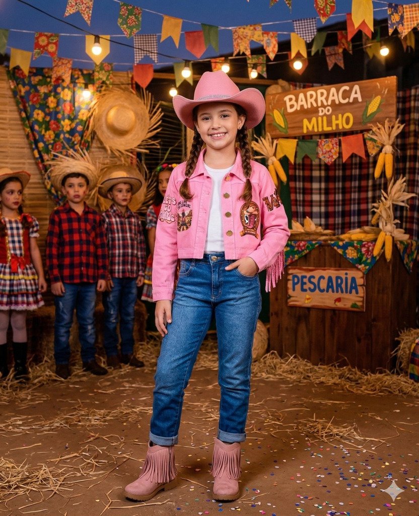 Jaqueta Blogueirinha Boiadeira Rosa