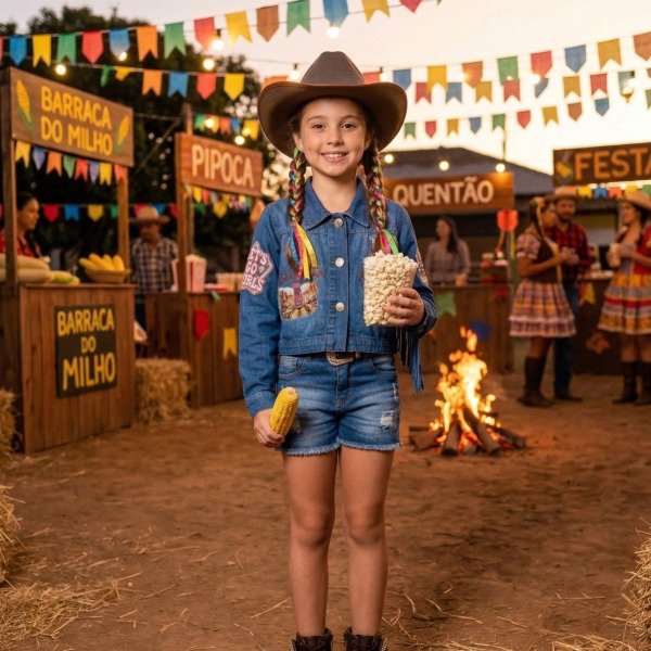 Jaqueta Blogueirinha Boiadeira Jeans