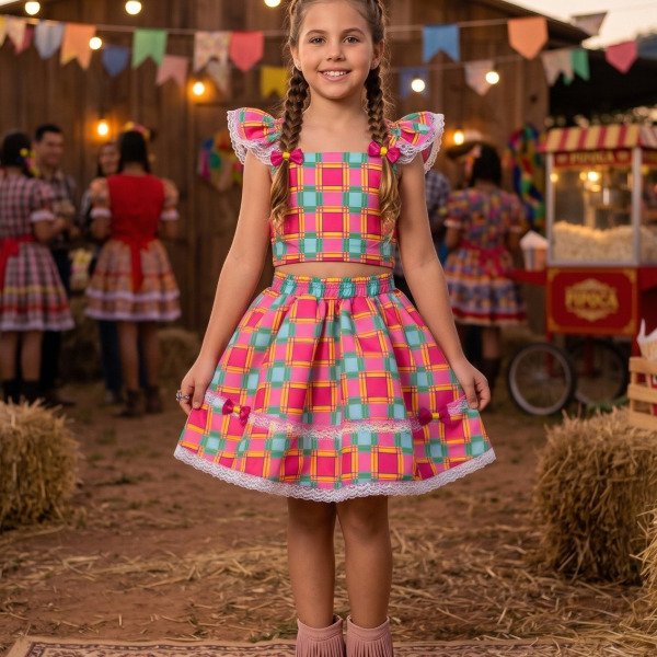 Conjunto Mini Miss Junino Sertão Magico