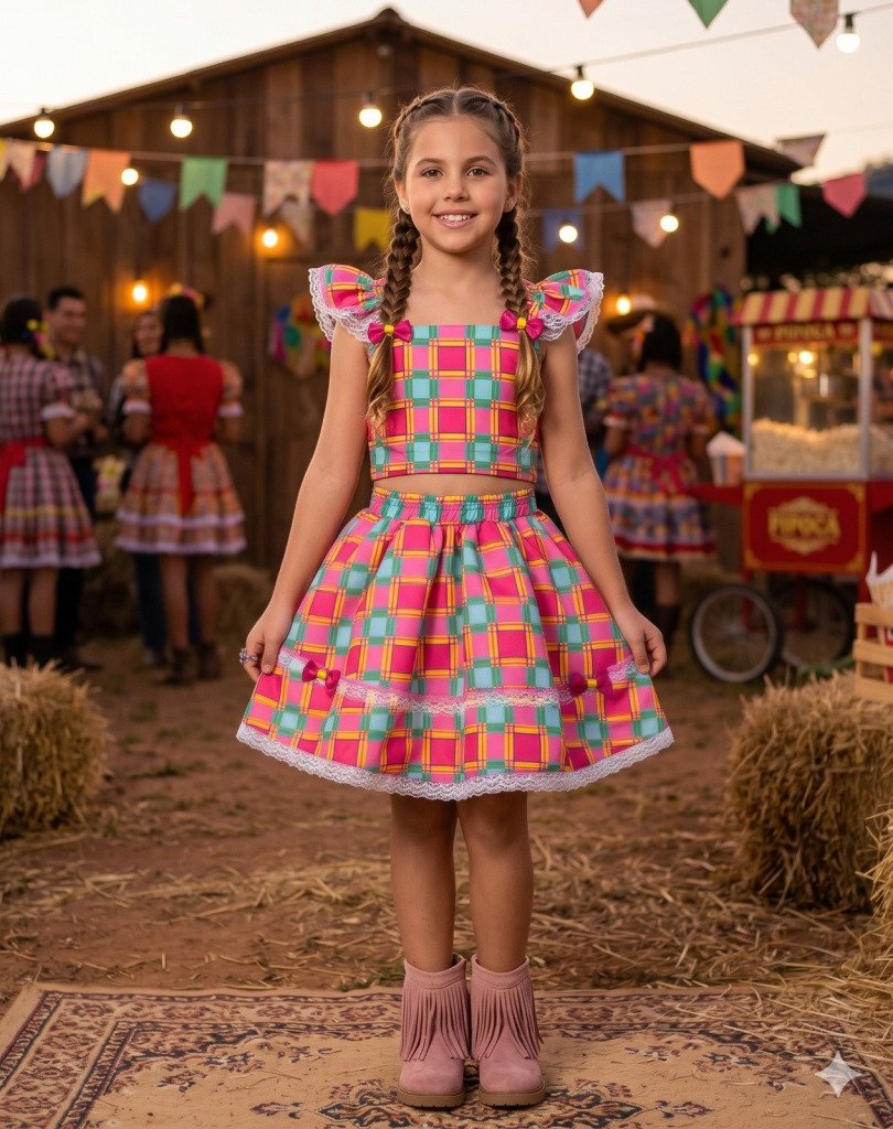 Conjunto Mini Miss Junino Sertão Magico