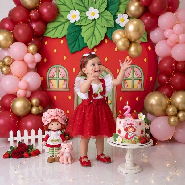Romper/Vestido Princesa Belli Moranguinho