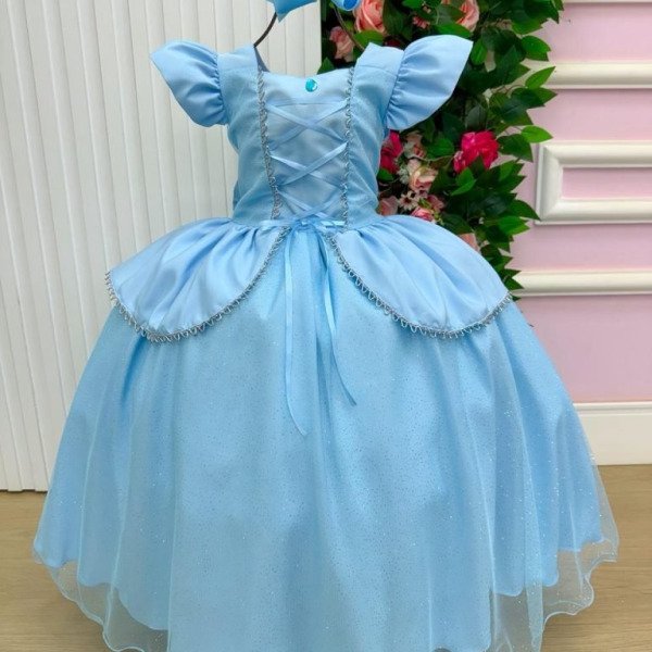 Fantasia/ Vestido Mini Miss Longo Cinderela