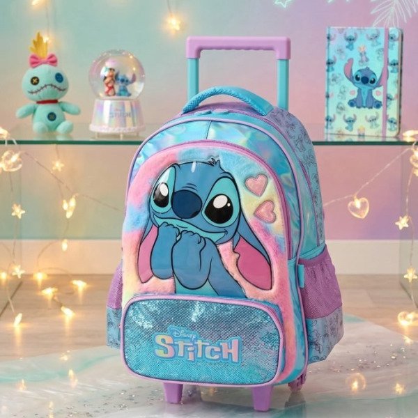 Mochila de Rodinhas Stitch Azul