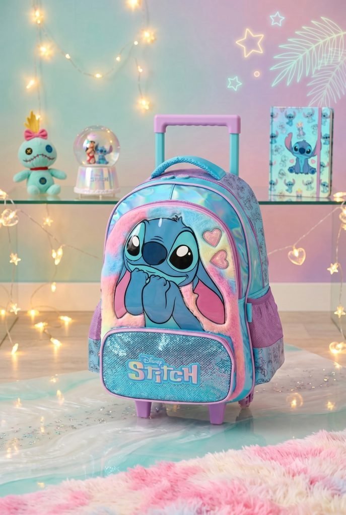 Mochila de Rodinhas Stitch Azul