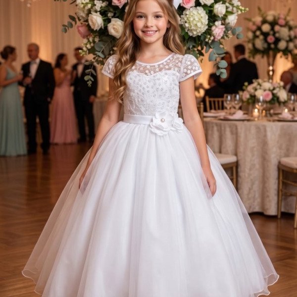 Vestido Mini Miss Longo Carol Branco