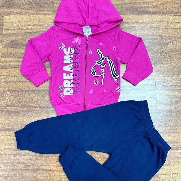 Kit Analê Conjunto Moletom Meninas Com Estampas do 1 ao 8