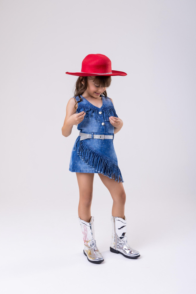 Conjunto Blogueirinha Boiadeira Maraisa Jeans