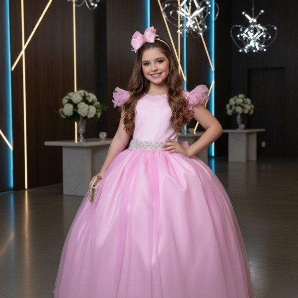 Vestido Marie Longo Amanda Rosa Bebe