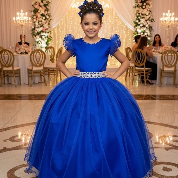 Vestido Marie Longo Amanda Azul Royal