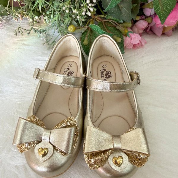 Sapatilha Doce Pe Baby Gigi Dourado