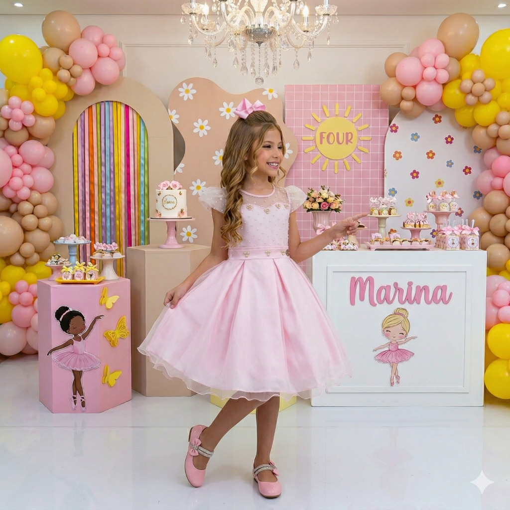 Vestido Mini Miss Isabela Rosa