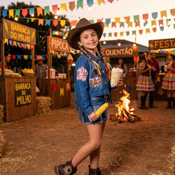 Jaqueta Blogueirinha Boiadeira Jeans