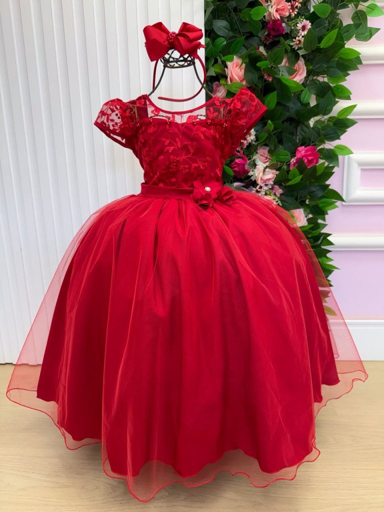 Vestido Mini Miss Longo Carol Vermelho