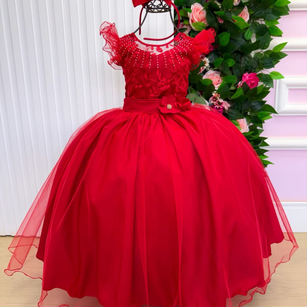 Vestido Mini Miss Longo Suzy Vermelho
