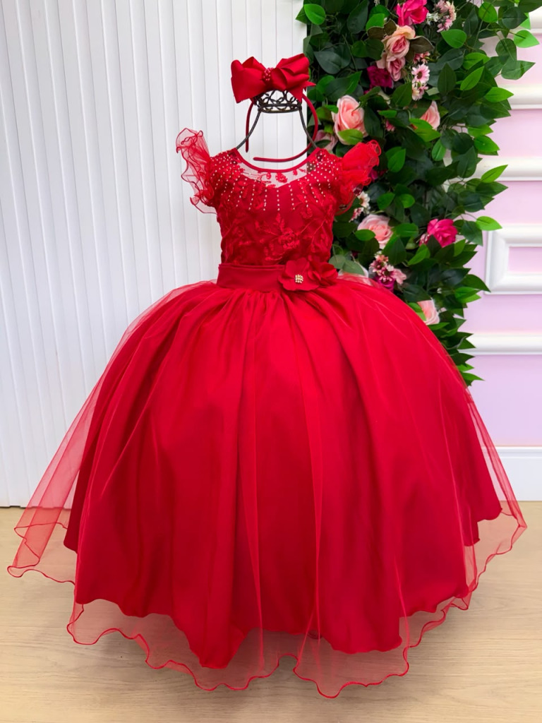 Vestido Mini Miss Longo Suzy Vermelho