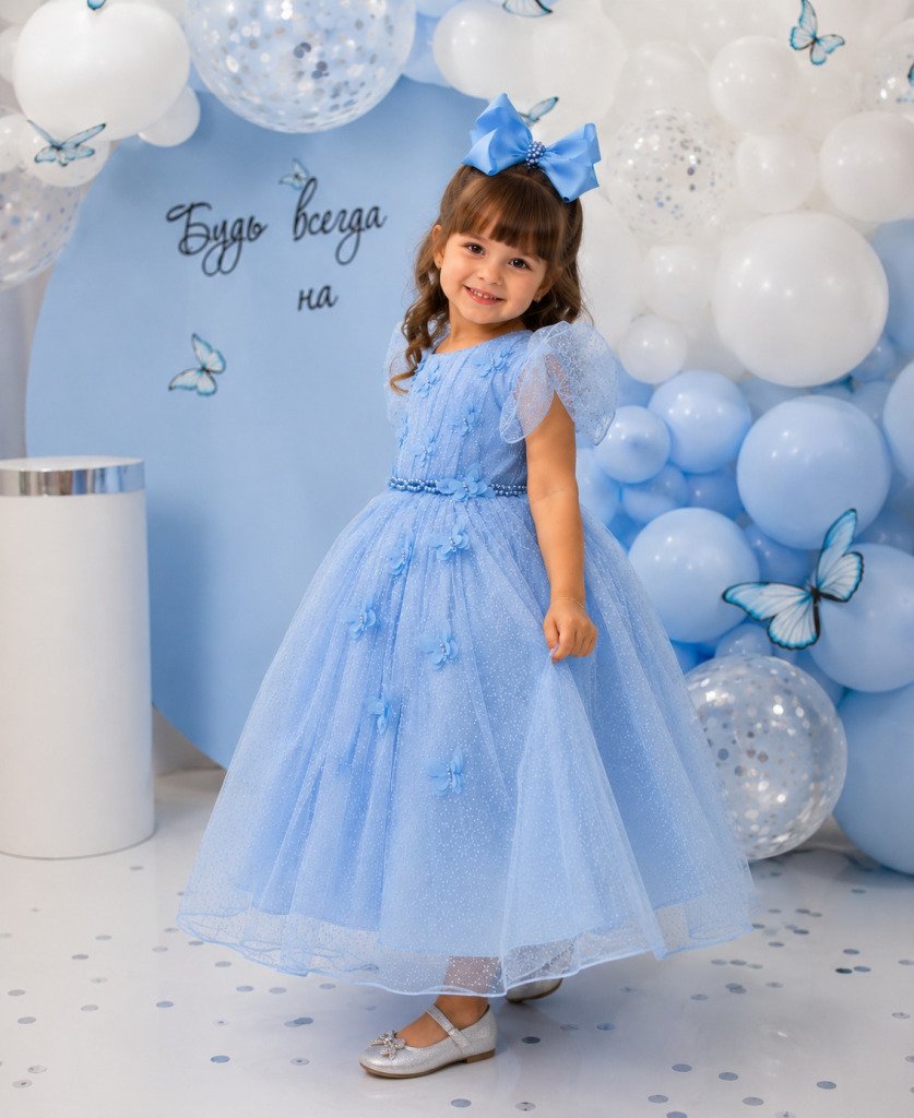 Vestido Menina Bonita Maju Azul Bebe