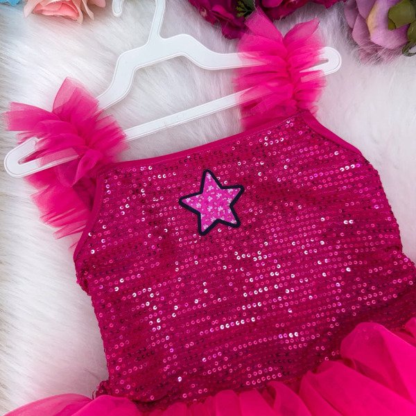 Vestido Mini Miss Babados Pink