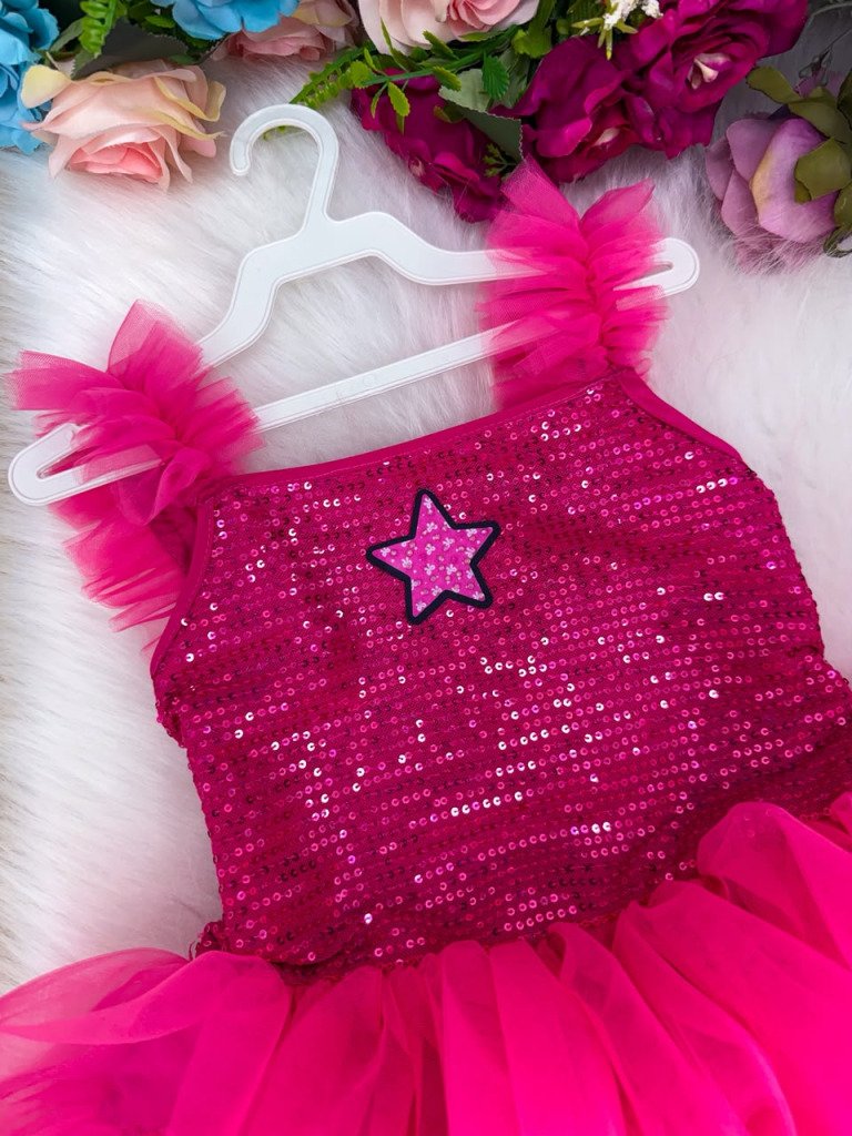 Vestido Mini Miss Babados Pink