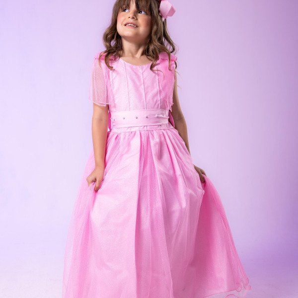 Vestido Marie Longo Mel Rosa Bebe