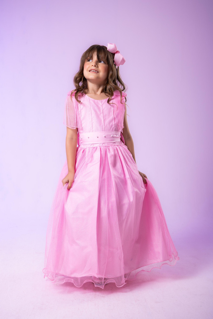 Vestido Marie Longo Mel Rosa Bebe
