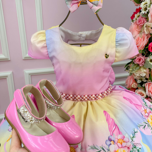 Vestido Mimadine Unicornio Colorido – Arco Iris