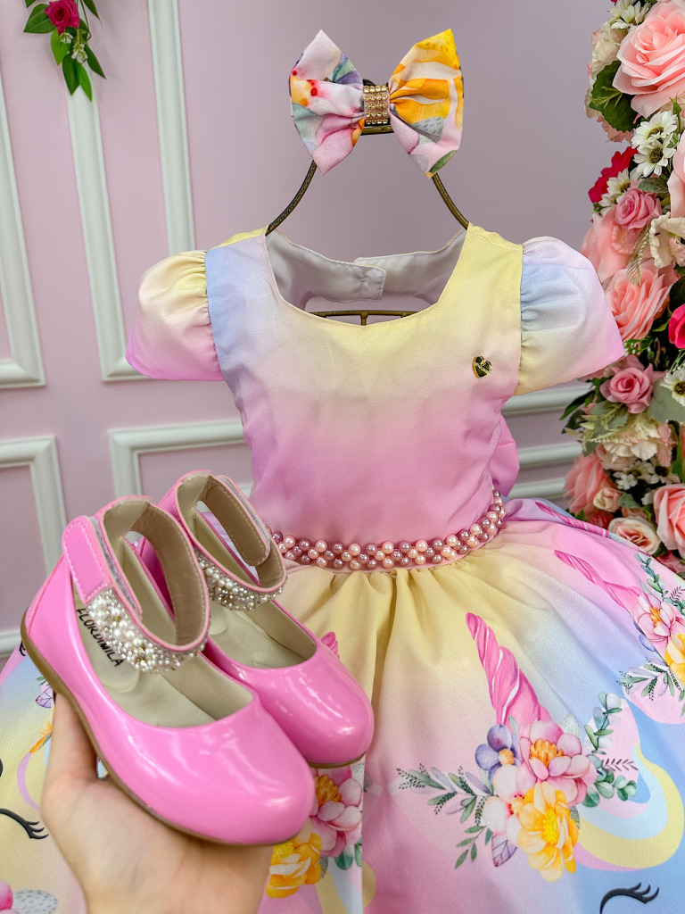 Vestido Mimadine Unicornio Colorido – Arco Iris