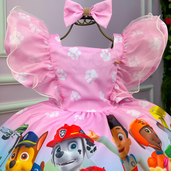 Vestido Temáticos Kids Esquadrão Canino